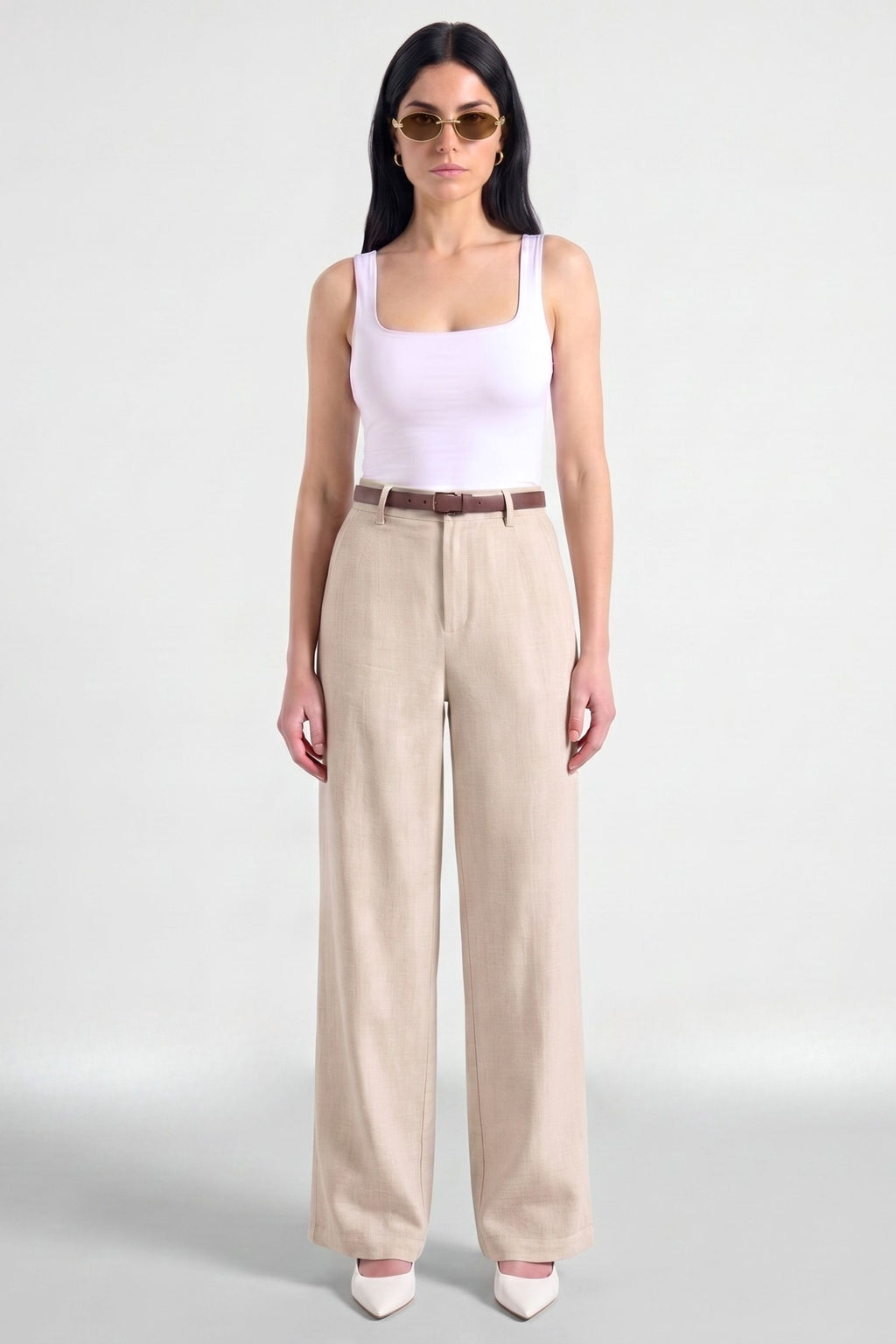 Pantalon en lin sans repassage