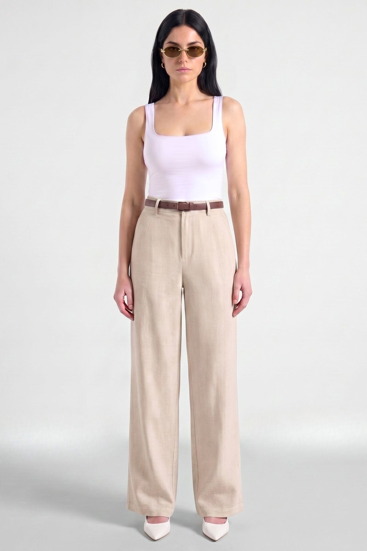 Pantalon en lin sans repassage