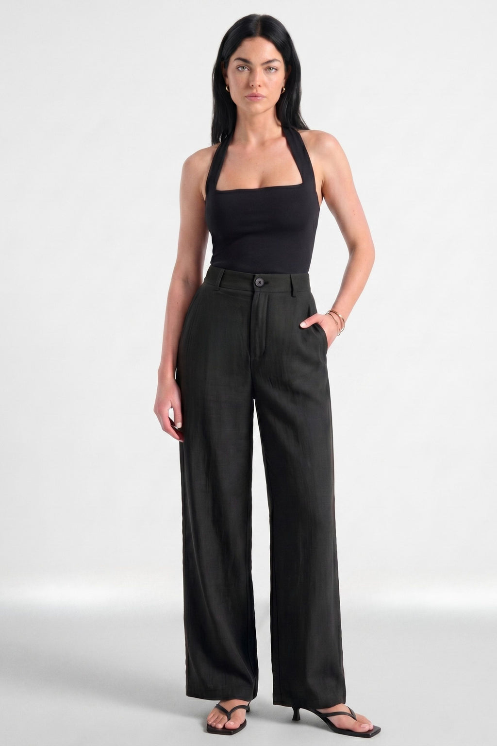 Pantalon en lin sans repassage